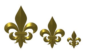 3D Fleur-de-lis Generic and Baluster model