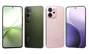 3D model Vivo Y400 4G Dynamic GreenAnd Oppo Reno14 F Pink