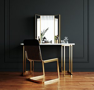 table chair mirror 3D model