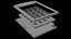 Modèle de clavier de calculatrice démonté