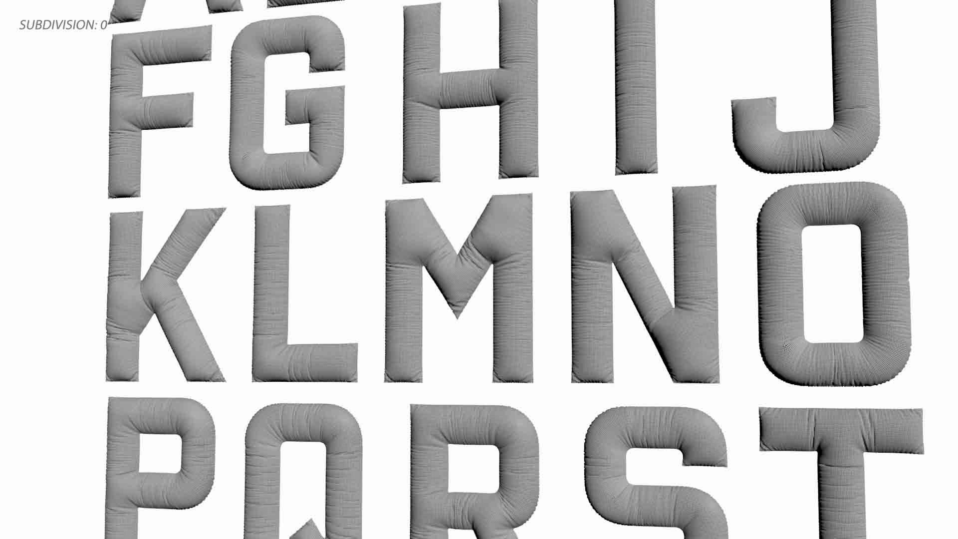 3D Half Inflated Alphabet - TurboSquid 2230171