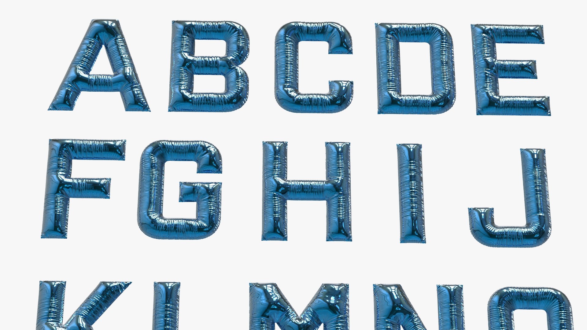3D Half Inflated Alphabet - TurboSquid 2230171
