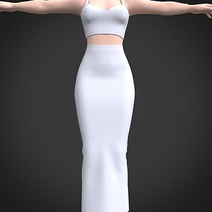 skirt crop 3D model
