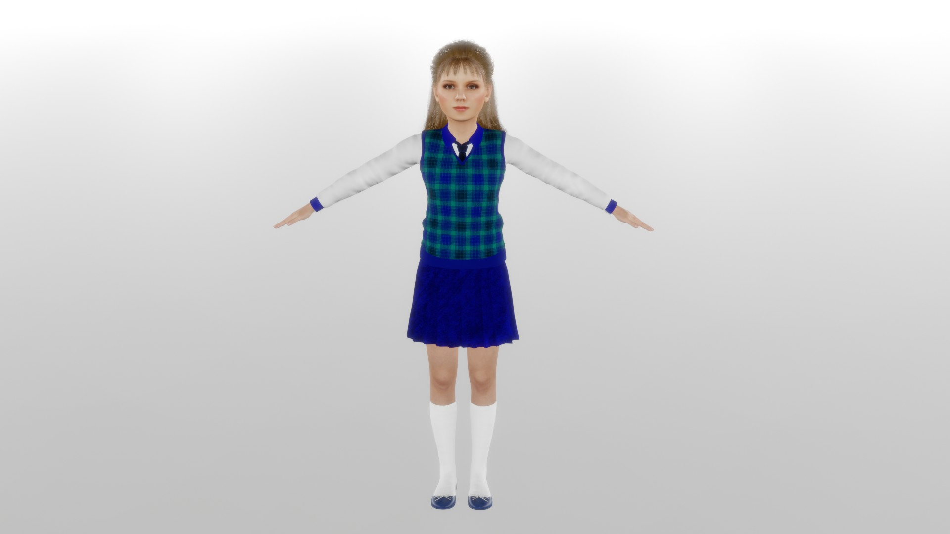 Realistic Rigged Little School Girl-Lima Character 3D Model 3D ...