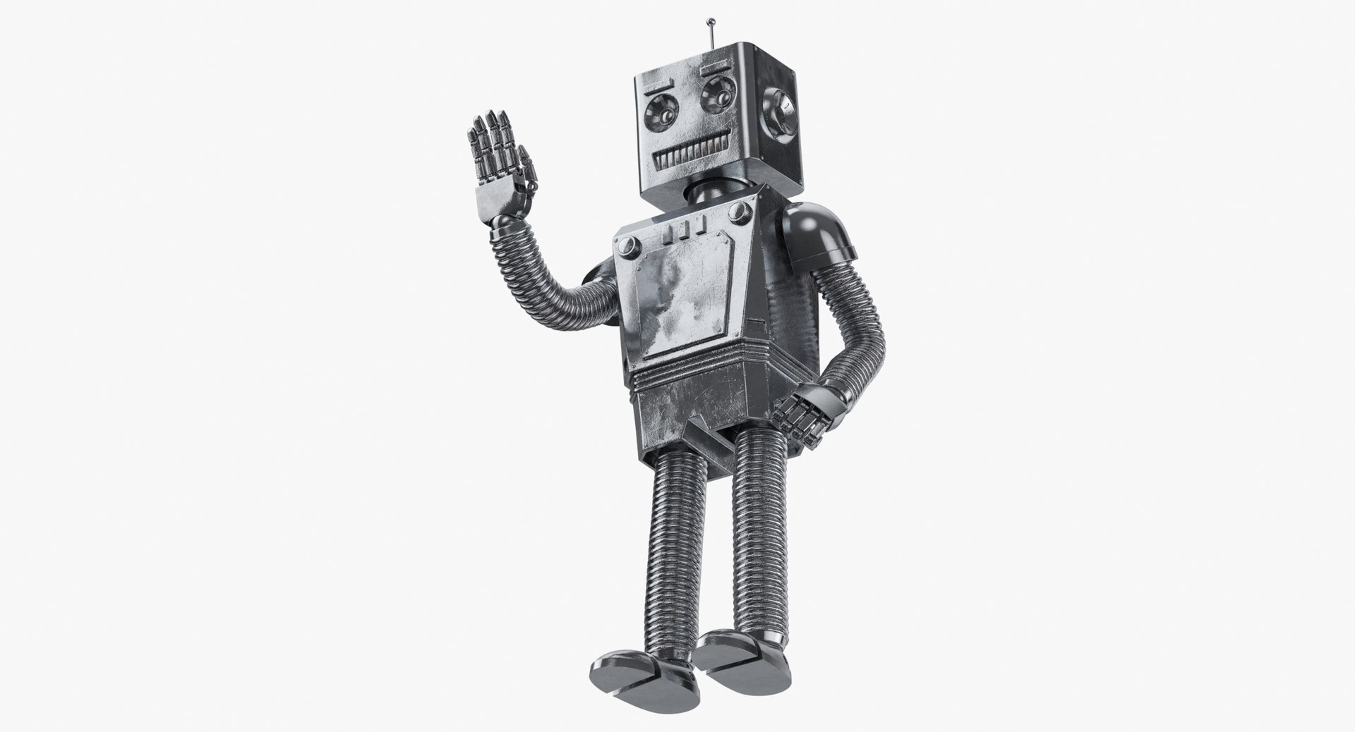 Robot 01 waving - model - TurboSquid 1522318