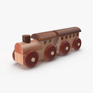 Wooden Toy Train 1 3D Model