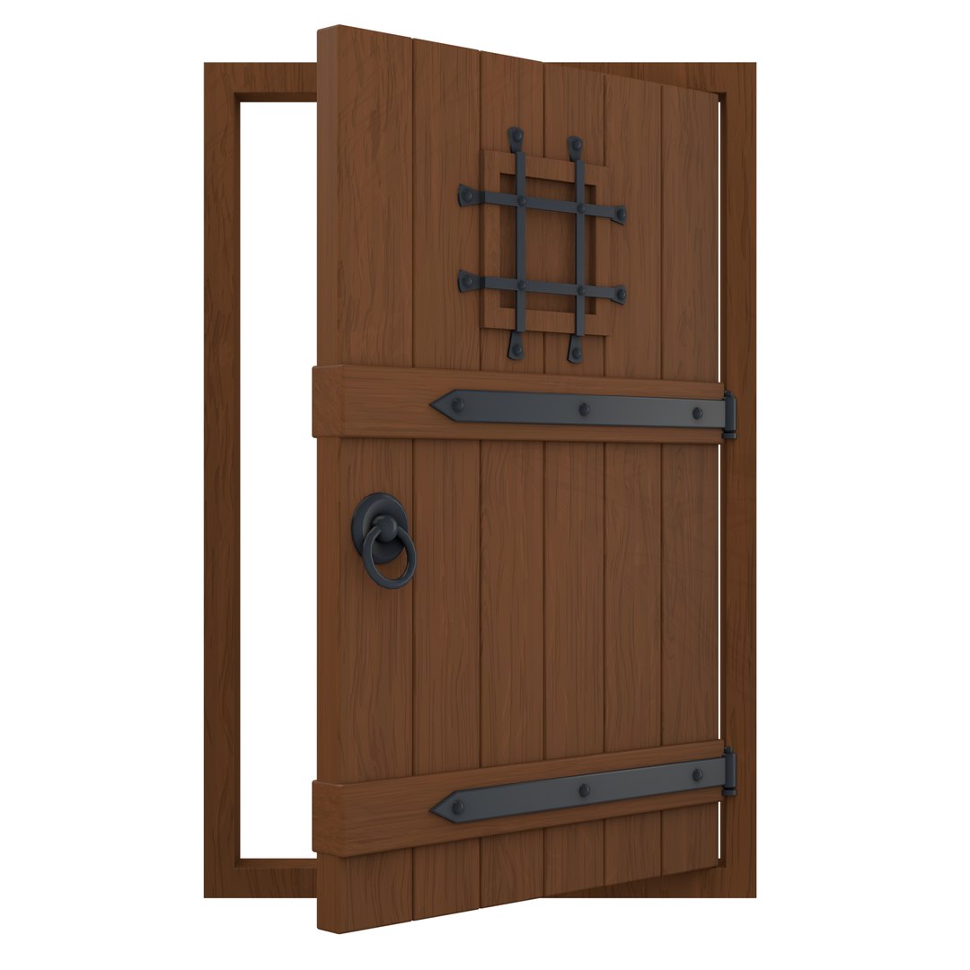cartoon wooden medieval door model https://p.turbosquid.com/ts-thumb/v8/NhFcJp/0tXflwUd/tdoor02/png/1559588485/1920x1080/fit_q87/7e6f5967ceb6911f671c9f9c25632dbc05f86002/tdoor02.jpg