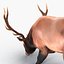 3d elk eating pose fur model