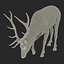 3d elk eating pose fur model