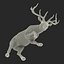 3d elk eating pose fur model
