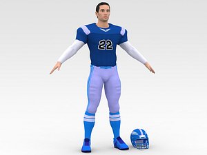 3D American Football Player V6