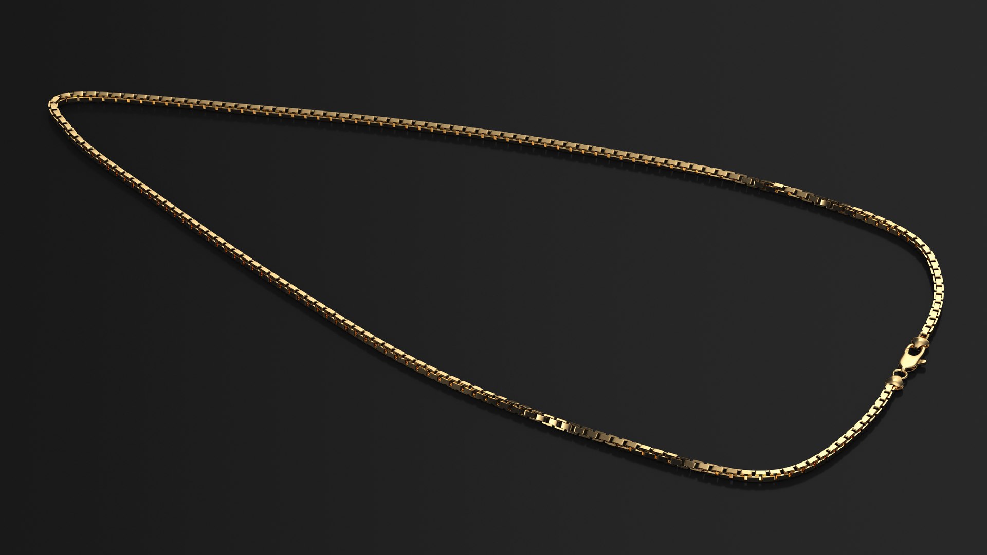3D Model Gold Box Chain - TurboSquid 2132478