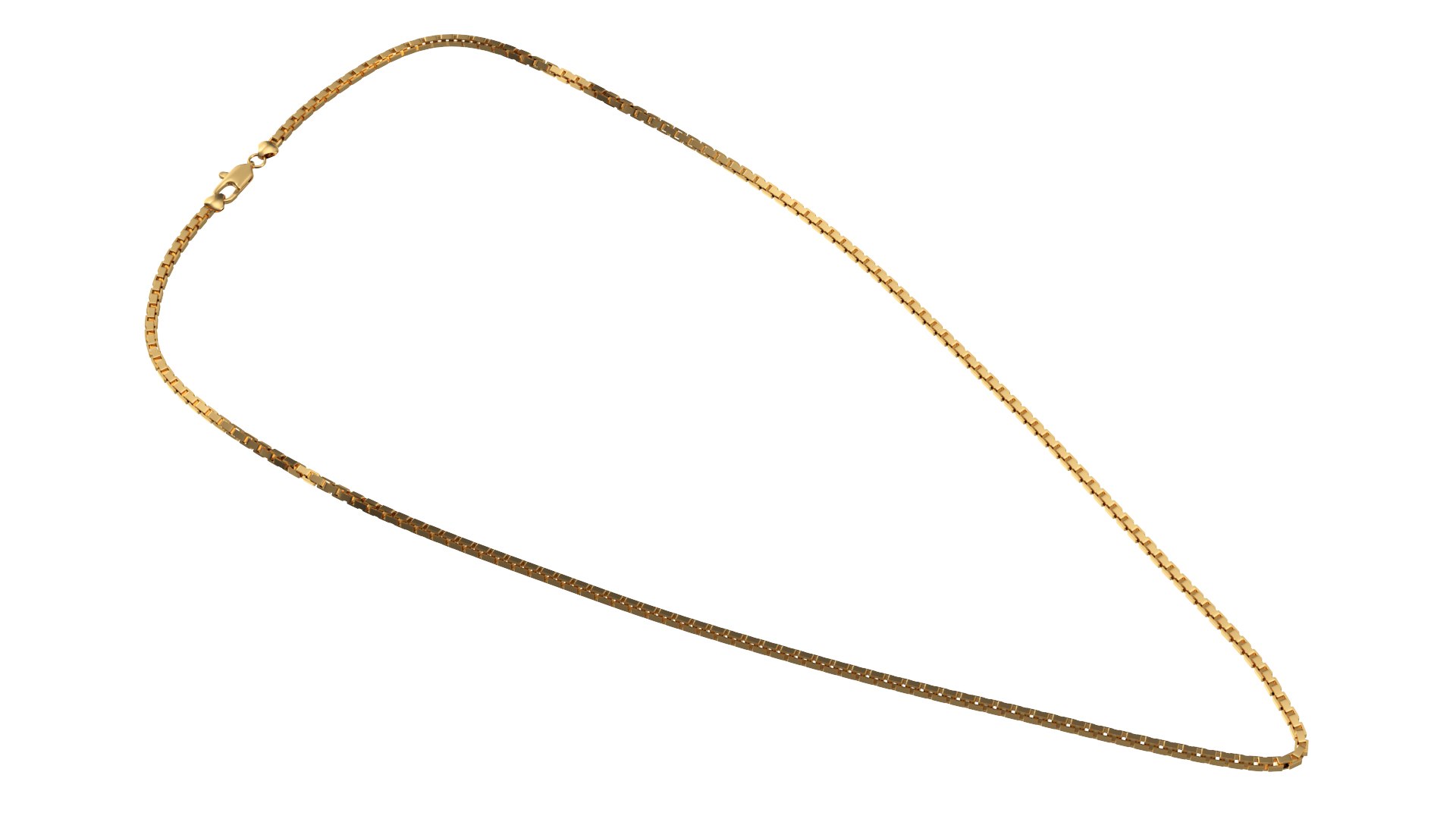 Gold Box Chain 3D model preview