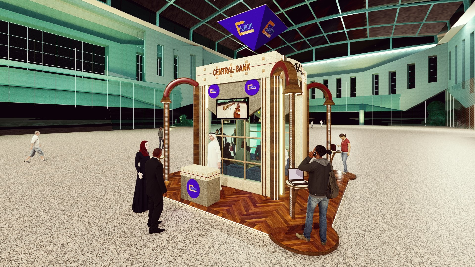 Exhibition booth design, Kiosk design, Booth design