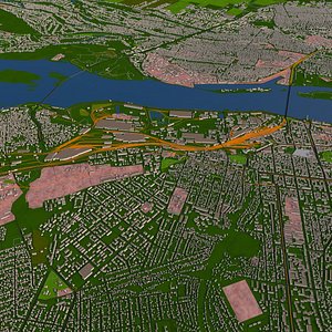 3D building street city