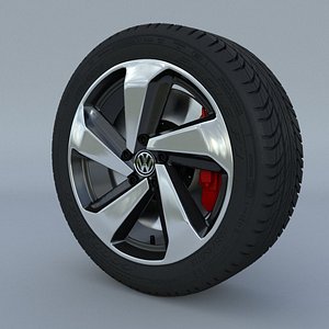 3D model volkswagen golf gti 2017