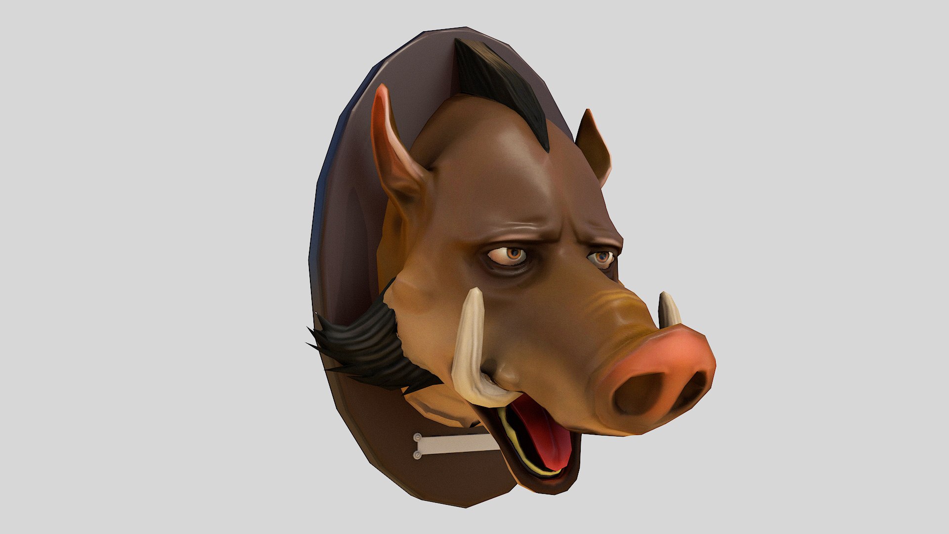 3D model Wild Boar Trophy Head Hunters Trophy - TurboSquid 2054768