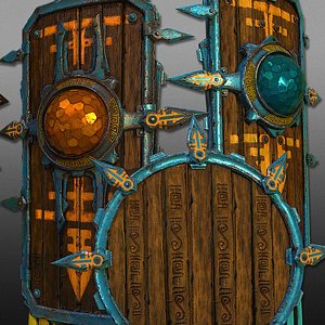 3D Aztec Shields - GAME READY