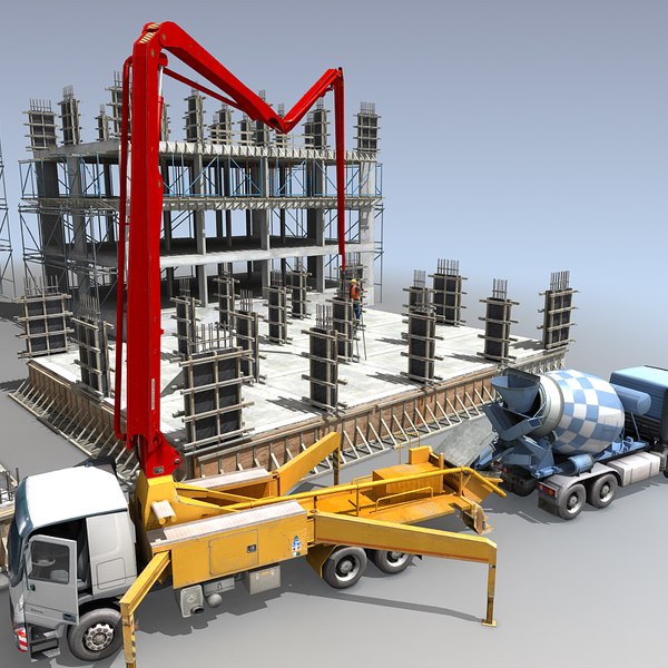 construction scene 3d model