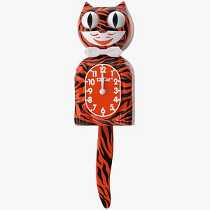 Tiger Kit Cat Clock Exotic Pet