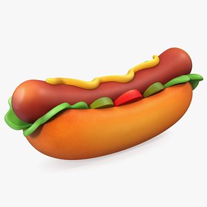 Cartoon Hotdog 3D
