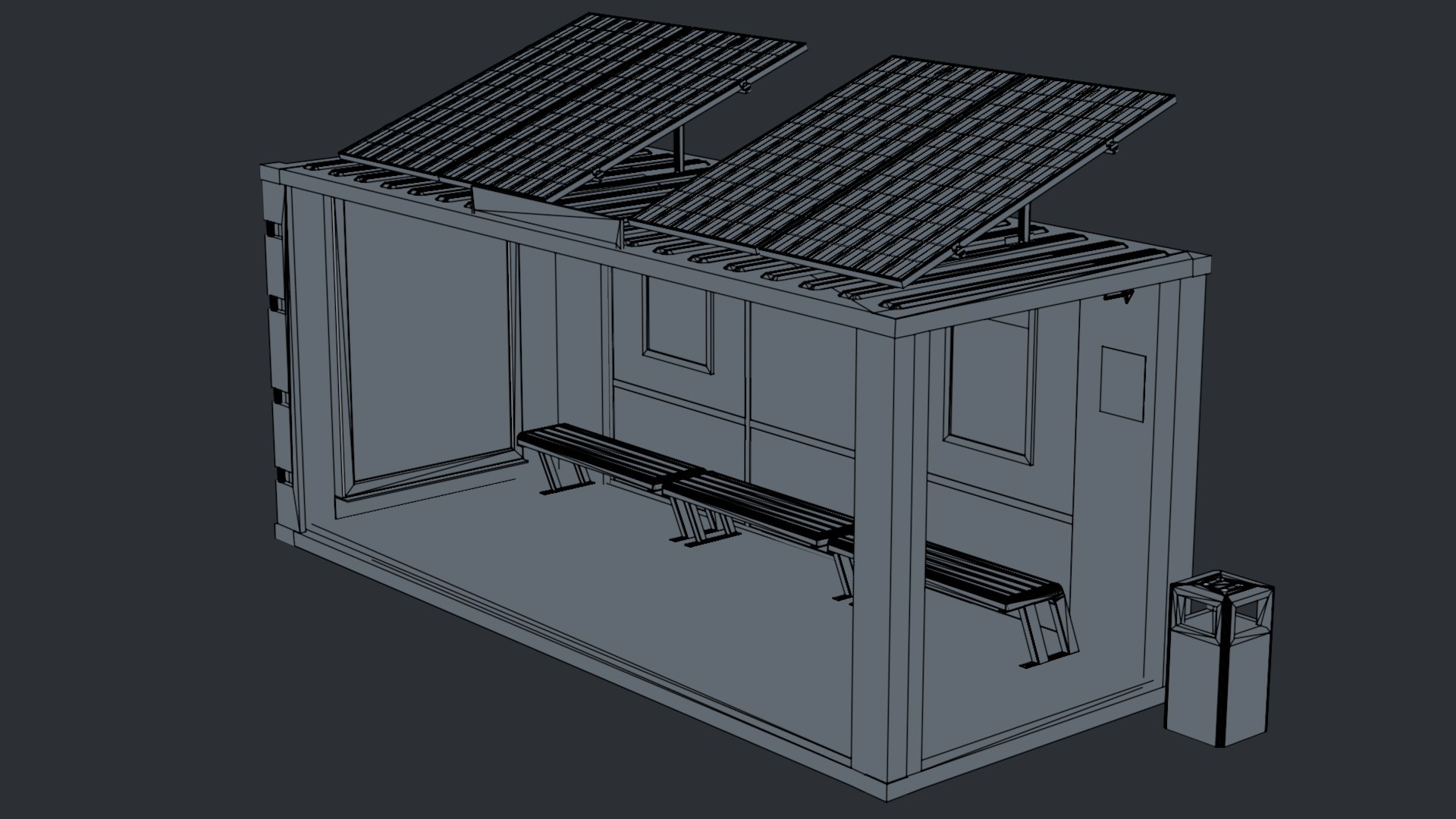 3D 20 Foot Container Bus Stop https://p.turbosquid.com/ts-thumb/v8/jBmCJE/46/wire1/png/1627395938/1920x1080/fit_q87/a8da766be493a9ed802e97b54af86d6333b5a1ed/wire1.jpg