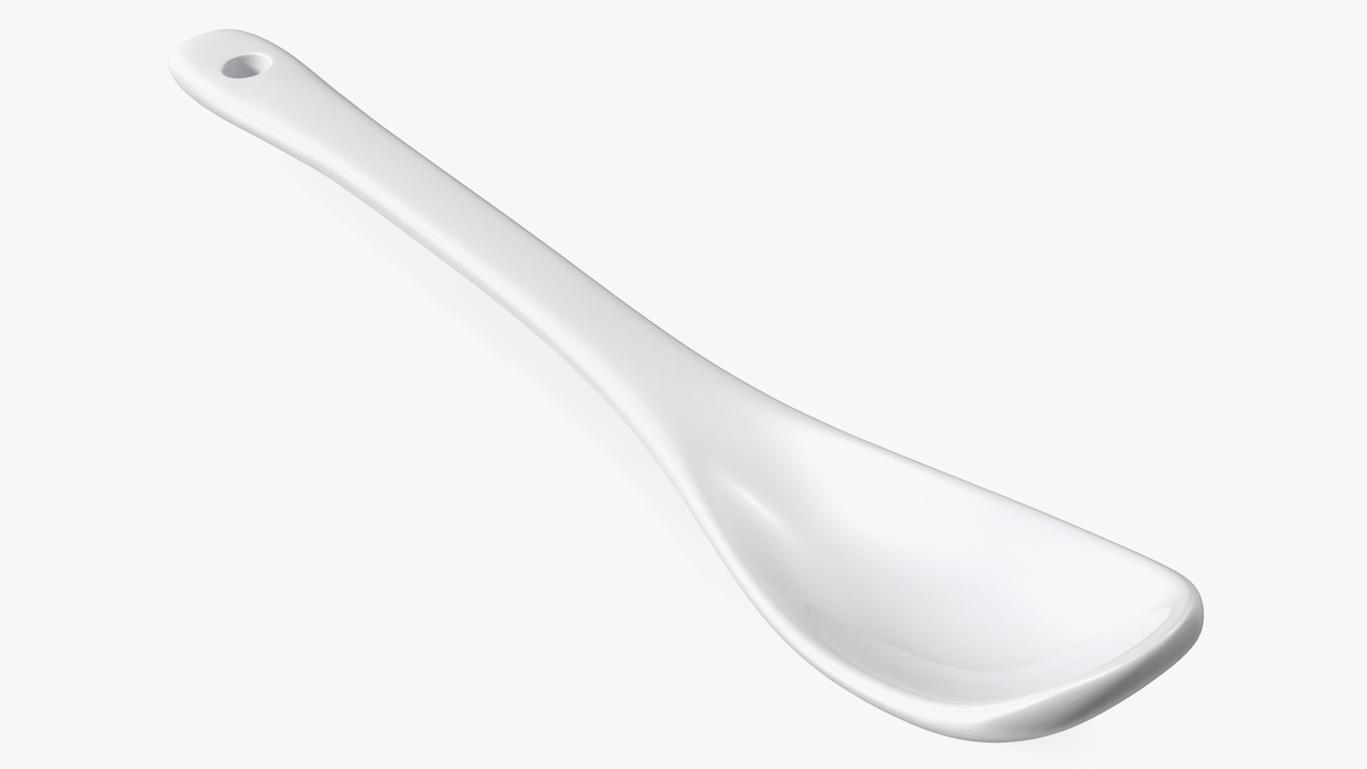 Spoon Porcelain White 3D model preview