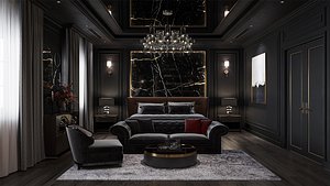 3D Bedroom 04 - SuperCAT - MAX FBX OBJ SKP Simlab Collada