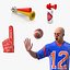 Football Fan with Soccer Cheering Accesories  Collection