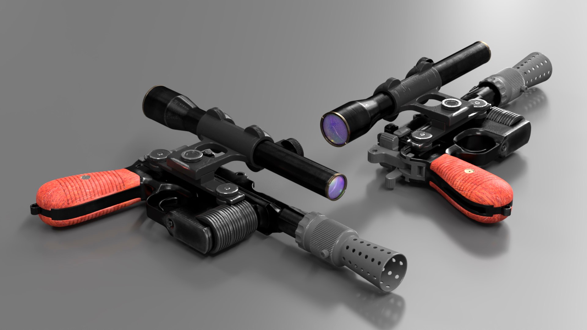 Han Solo Blaster 3D model https://p.turbosquid.com/ts-thumb/v8/rRshKk/Lw/hansoloblaster3dmodel009/jpg/1722287098/1920x1080/fit_q87/7e0f923751097e899f5cb91af8fc5d03b3743288/hansoloblaster3dmodel009.jpg