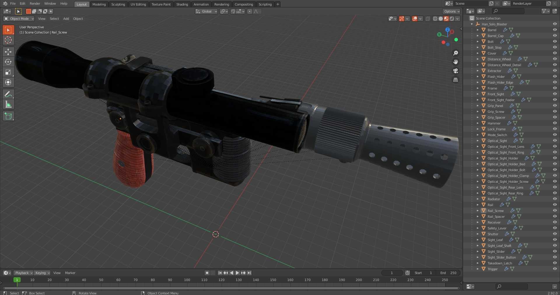 Han Solo Blaster 3D model https://p.turbosquid.com/ts-thumb/v8/rRshKk/oz/hansoloblaster3dmodel022/jpg/1722287180/1920x1080/fit_q87/443f580af932e2d962e32e581c9d99a99eeb1d80/hansoloblaster3dmodel022.jpg