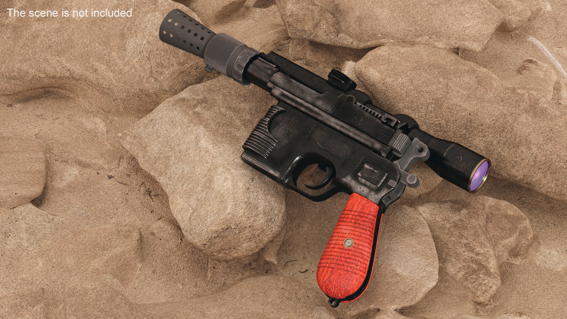 Han Solo Blaster 3D model https://p.turbosquid.com/ts-thumb/v8/rRshKk/x2/hansoloblaster3dmodel006/jpg/1722287085/1920x1080/fit_q87/bb98ae2724ae6a2c7e8bc69d9a57c3970791aa5c/hansoloblaster3dmodel006.jpg