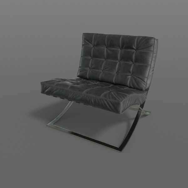 3D realistic barcelona chair -