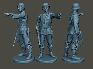 3D german soldier ww2 war