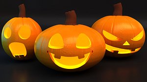 3D halloween pumpkins model