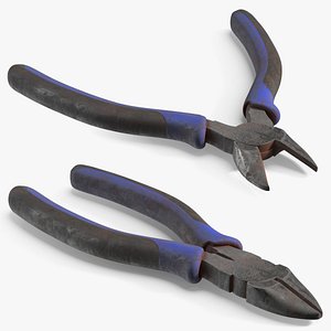 3D Wire Trimming Pliers for Repair Work Blue Used