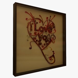 Quilted I Love You 1 In A Frame
