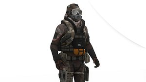 Advanced Fighter Pilot 3D Model Rigged Game Ready