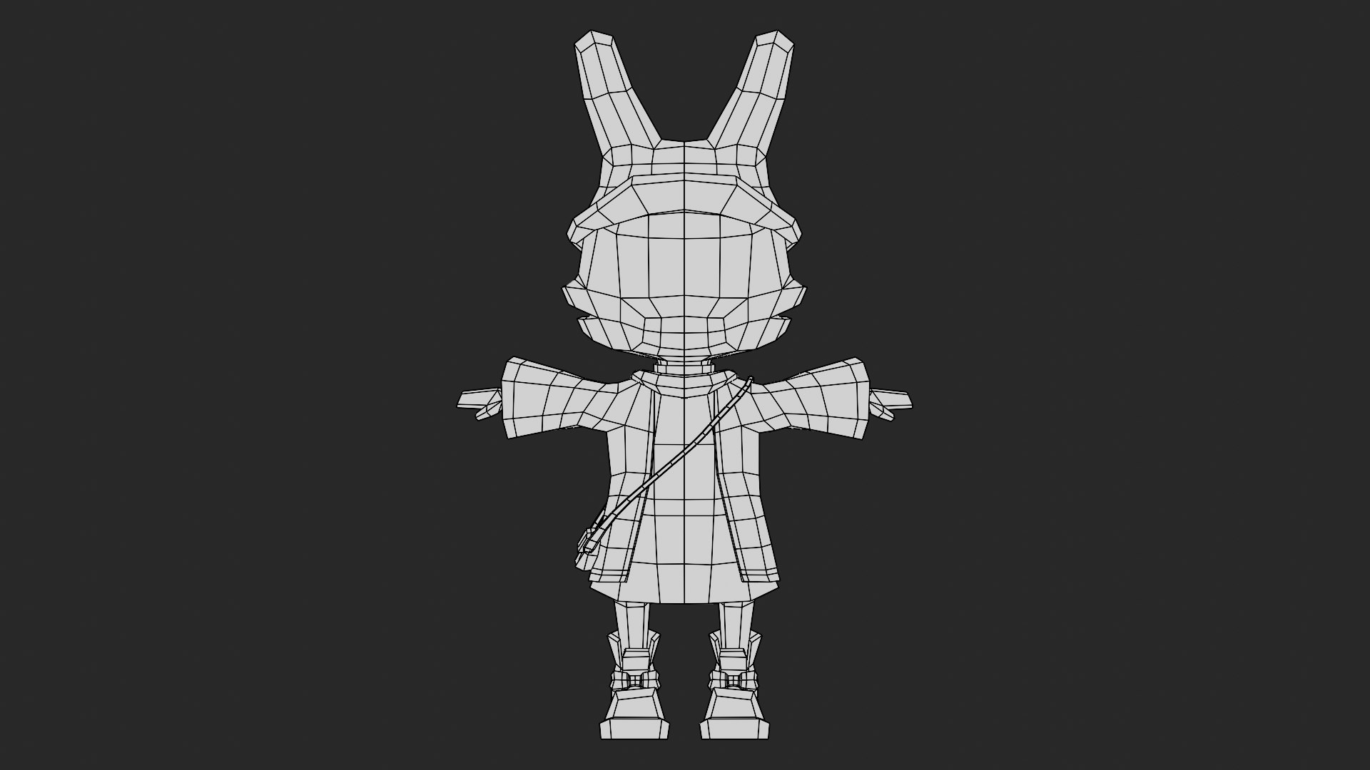 3D Rabbit Game Ready 3D Model Low Poly Model - TurboSquid 2202837