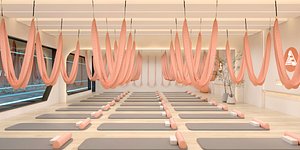 Modern Pilates Studio Interior Scene