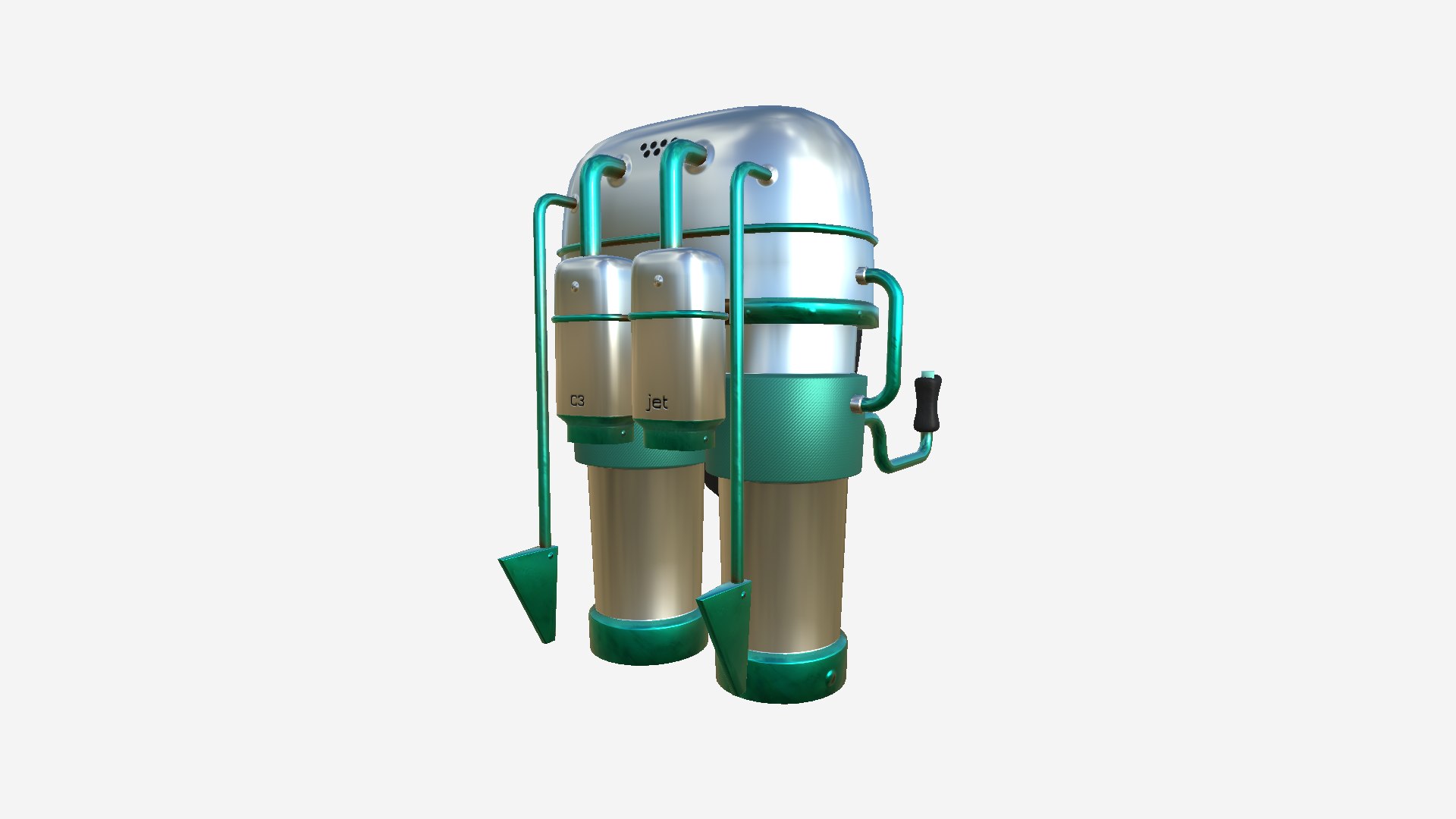 3D Jetpack C09 Aluminum - SciFi Character Design model - TurboSquid 1888900