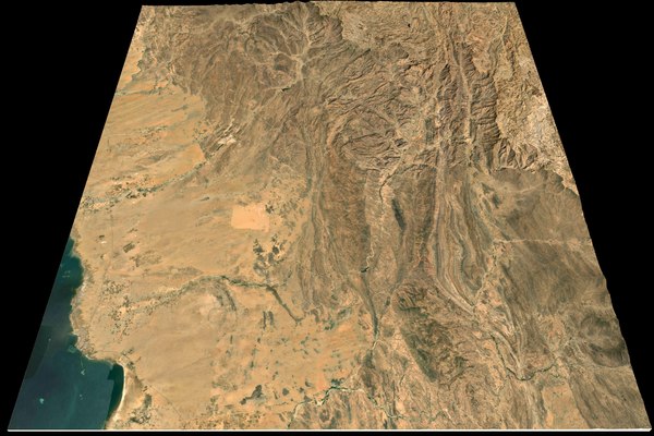 Mecca Red Sea n19 e41 topography Saudi Arabian model