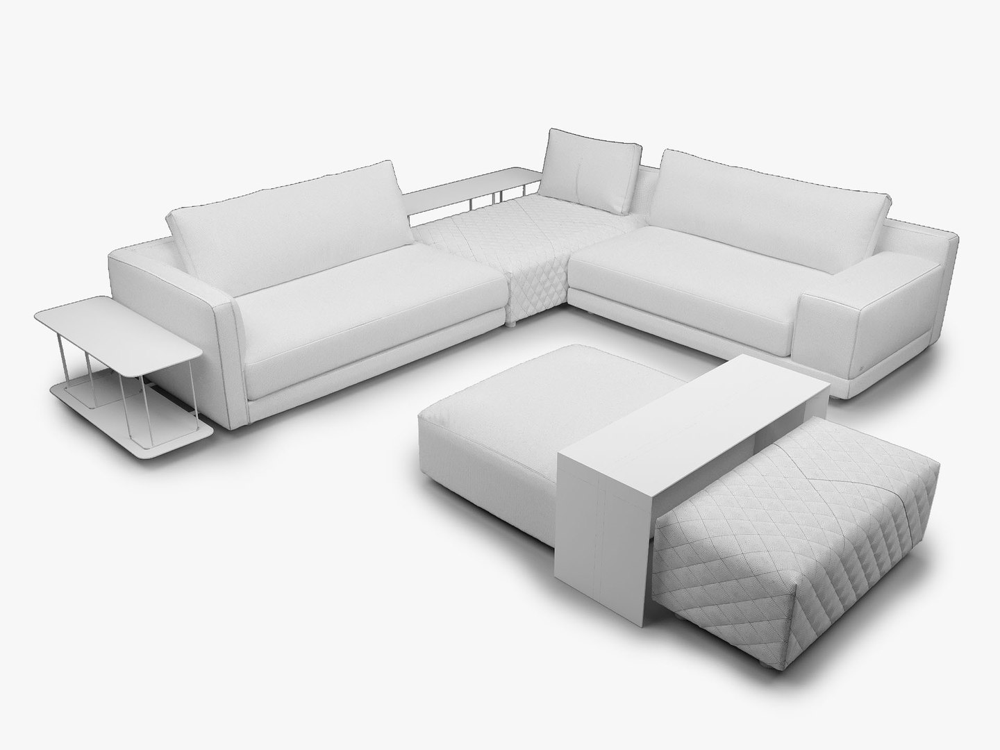 3D model Natuzzi Italia MELPOT Sectional Sofa - TurboSquid 2114913