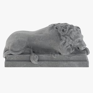 Lion stone statue 01
