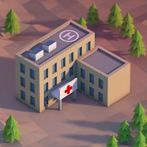 3d hospital building model