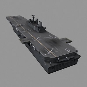 3d model uss bonhomme richard lhd