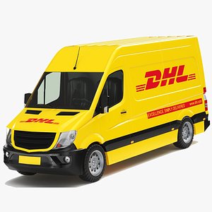 Detailed DHL Van 3D