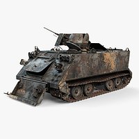 M113 APC Destroyed Game Ready
