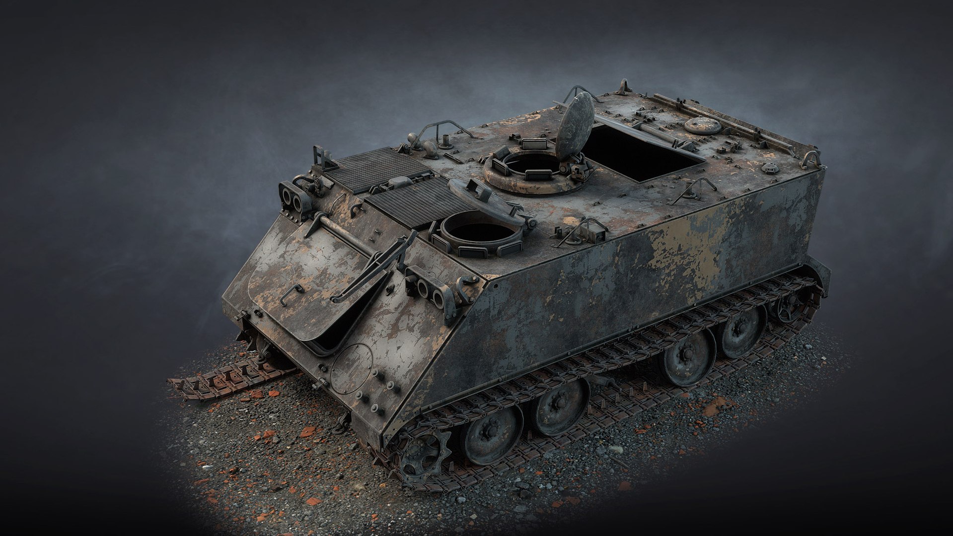 3D M113 APC Destroyed Game Ready Model - TurboSquid 2115755