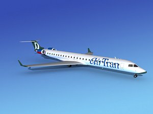 crj1000 bombardier 3d model